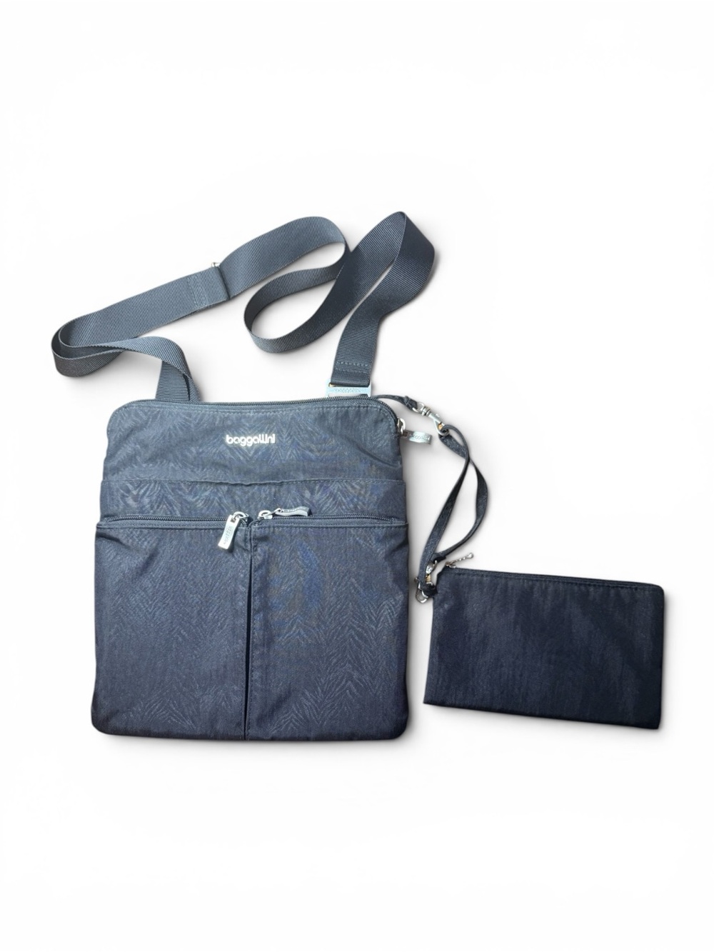 Baggallini Black Horizon Crossbody Sling Bag with Wristlet